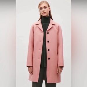 𝙲𝙾𝚂 Wool Car coat Size 6 in Blush (muted) Pink